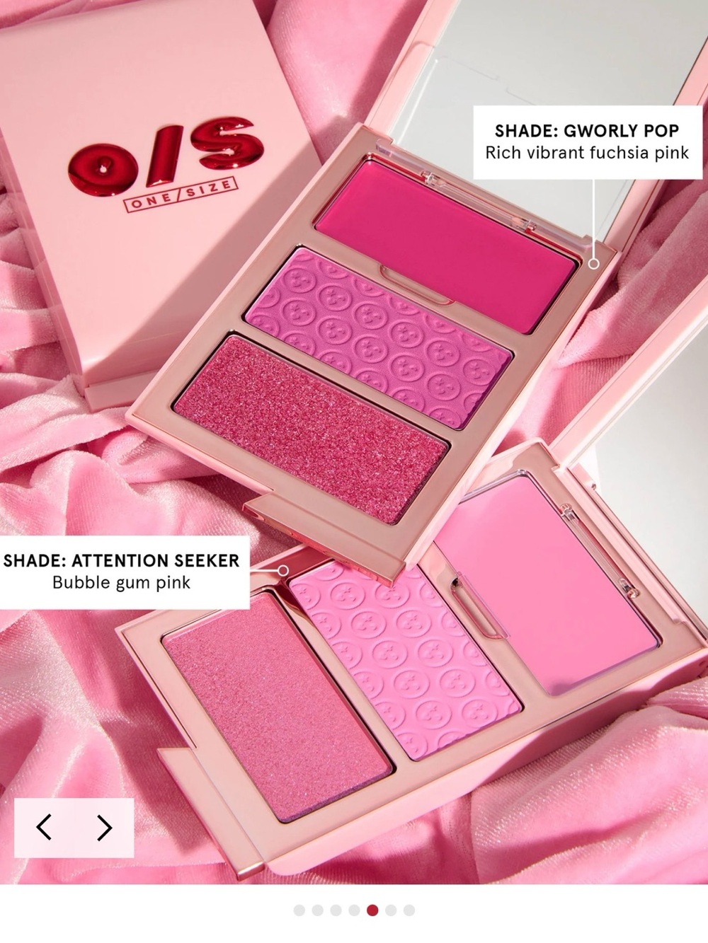 ONE/SIZE Gworly Pop Hot Pink Duo 3D Blush Trio Cheek Palette